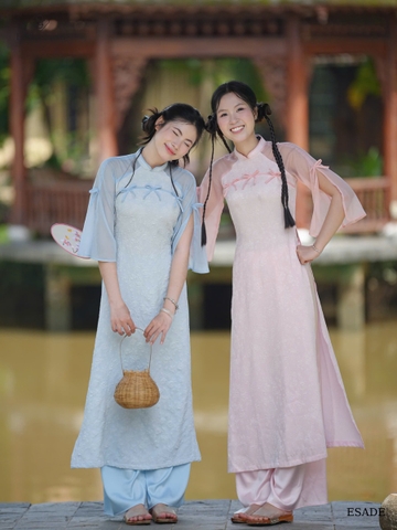 Set áo dài Phấn Lam