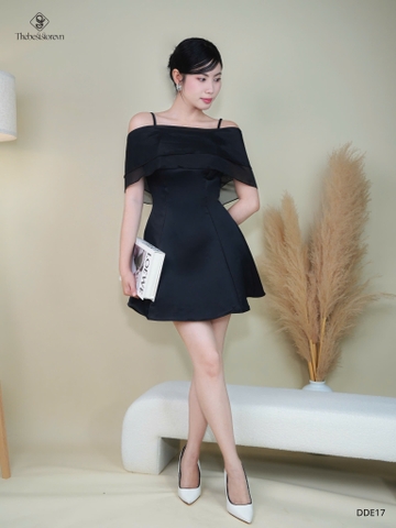 Đầm tafta xòe kèm choàng