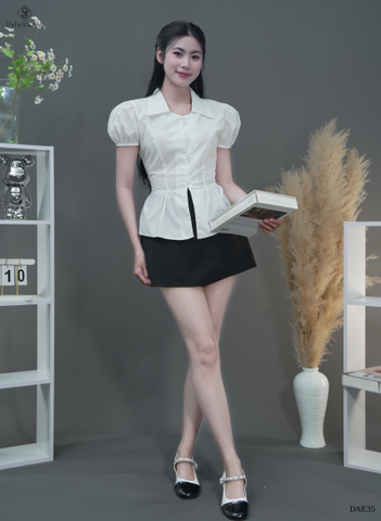 Áo tay bồng 3 nút