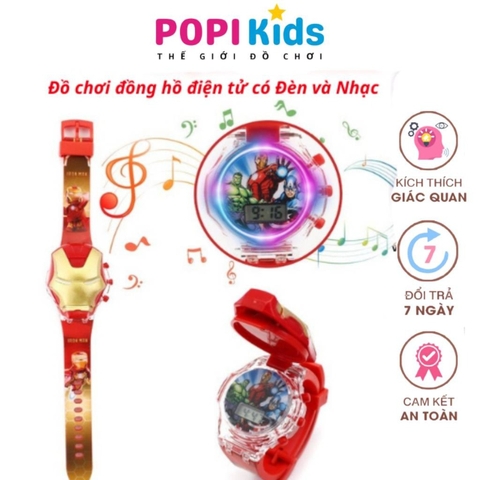 Đồng Hồ Hoạt Hình Cho Bé Trai Bé Gái Có Đèn Xem Giờ Kuromi Dạ Quang Và Âm Nhạc Giai Điệu Cinnamoroll -POPIKIDS
