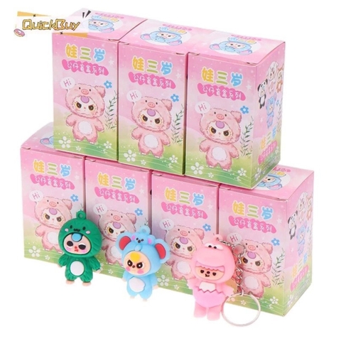 Khay 24 Hộp Móc Khóa Baby Three – Bé Ba Nhiều Hình Loại To, Phụ Kiện Móc Khóa Đa Dạng -POPIKIDS