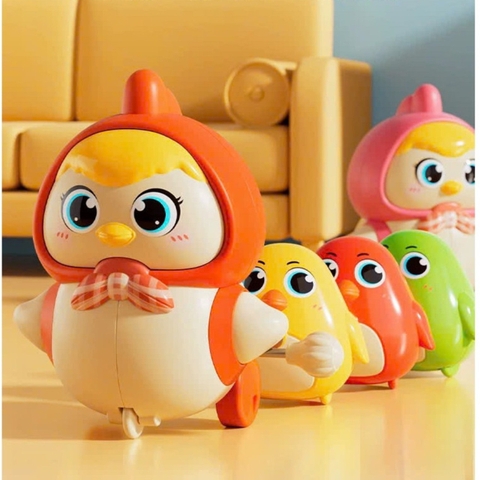 Đồ Chơi Vặn Cót Gà Nối Đuôi Nhau Gà Con Chạy Theo Hàng Vui Nhộn, Kích Thích Bé Tập Bò, Không Cần Pin Gà vặn cót nối đuôi nhau mã 1107- POPIKIDS