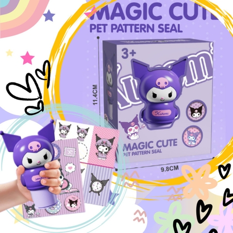 Đồ Chơi Con Dấu Sticker Ma Thuật Cho Bé Với Nhiều Kiểu Dáng Kèm Bộ 25 Nhãn Dán Đa Dạng -POPIKIDS