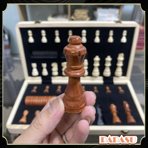 Bộ Cờ Vua 2 Trong 1 Nam Châm Gỗ Tần Bì Cao Cấp | Bàn Gập 39x39x2.5cm | Chất Lượng Cho Người Lớn Và Trẻ Em - POPIKIDS