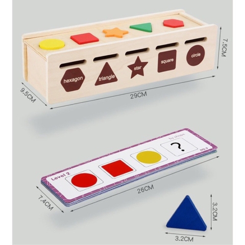 Hộp Thả Hình Khối Màu Sắc Montessori Cho Bé – Phát Triển Tư Duy, Nhận Biết Màu Sắc Và Kỹ Năng Vận Động Tinh - POPIKIDS