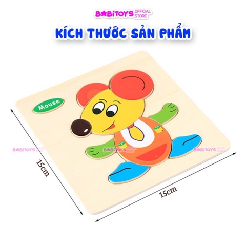 Tranh Ghép Hình 3D Gỗ Nổi Nhiều Mẫu Cho Bé Vừa Học Vừa Chơi, Giúp Phát Triển Tư Duy Và Kỹ Năng Vận Động- POPIKIDS