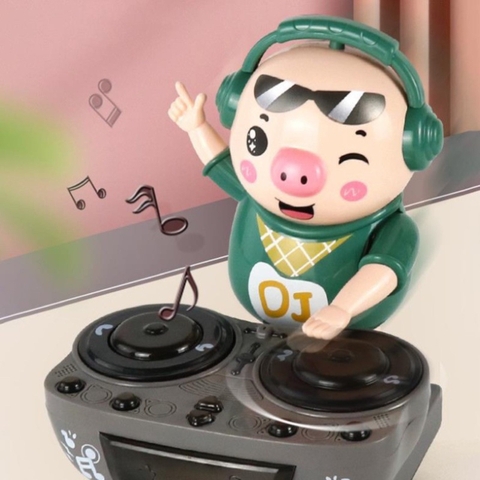 Đồ Chơi Chú Heo Chơi DJ – Nhún Nhảy Theo Nhạc Vui Nhộn, Đèn Sáng Màu, Phát Triển Kỹ Năng Thính Giác Cho Bé- POPIKIDS
