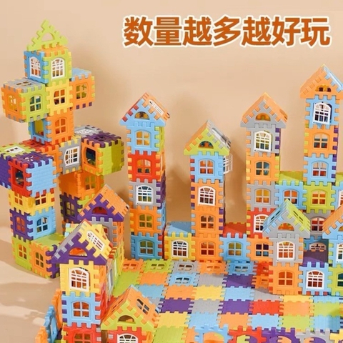 Bộ Đồ Chơi Lắp Ghép Khối Xây Dựng 150 Chi Tiết, LEGO Xây Nhà Có Cửa Mở Giúp Bé Phát Triển Trí Thông Minh Và Sáng Tạo - POPIKIDS