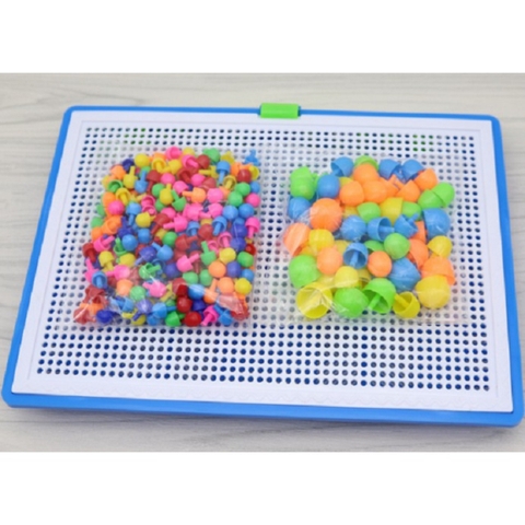 Đồ Chơi Xếp Hình Đinh Nấm Sáng Tạo 296 Chi Tiết – Bộ Ghép Hạt Nhựa Nhiều Màu Giúp Bé Phát Triển Tư Duy -POPIKIDS