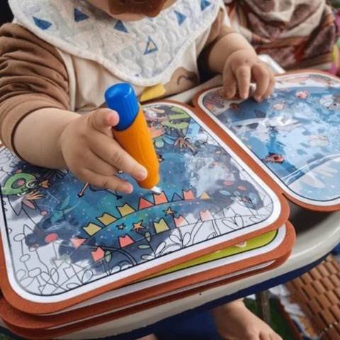 Cuốn Sổ Ma Thuật Montessori Bóc Dán, Tranh Tô Màu Nước Ma Thuật, Học Liệu Phát Triển Tư Duy Cho Bé Trai, Bé Gái 1-4 Tuổi