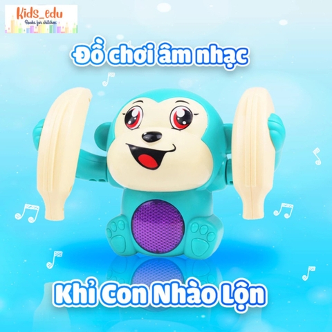 Đồ Chơi Con Khỉ Nhào Lộn Giải Trí Cho Trẻ Em – Khỉ Con Xoay 360 Độ Có Nhạc Và Đèn Đáng Yêu -POPIKIDS