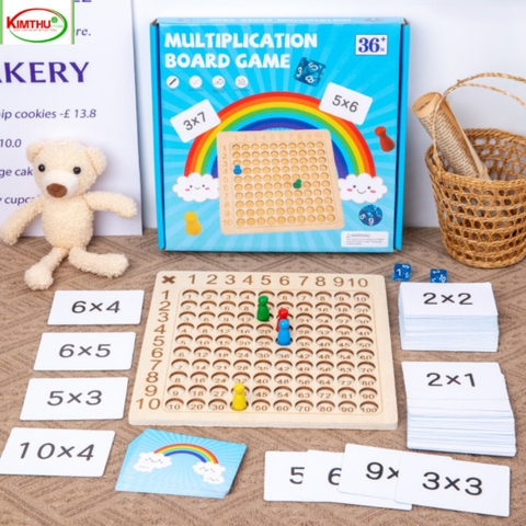 Bảng Đồ Chơi Gỗ Học Bảng Cửu Chương Toán Giáo Dục Theo Phương Pháp Montessori Giúp Bé Ghi Nhớ Nhanh -POPIKIDS