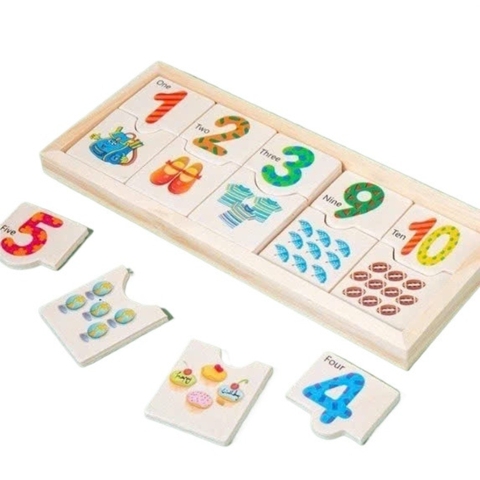 Thẻ Học Đếm Số Thông Minh Bằng Gỗ Cho Bé Giúp Phát Triển Tư Duy Và Kỹ Năng Cơ Bản -POPIKIDS