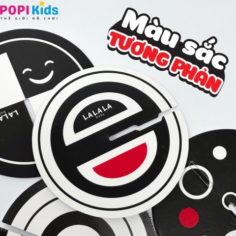 Đồ Chơi Treo Nôi Kích Thích Thị Giác 5D Lala Shapes – Treo Cũi Đen Trắng Đỏ Cho Bé Sơ Sin