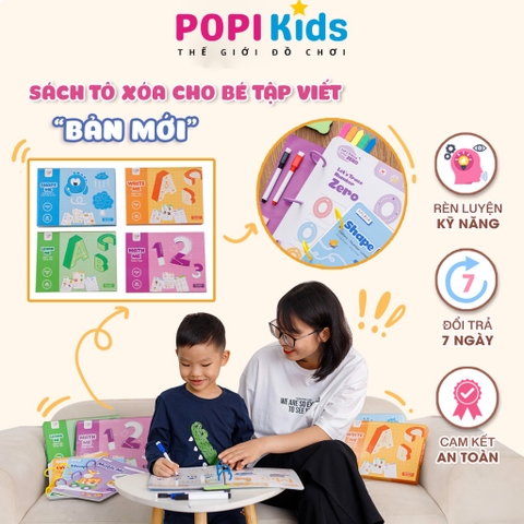 Sách Tập Viết Xóa Được Cho Bé – 68 Trang Tập Tô Vẽ Lalala Baby Kèm Bút & Mút Xóa