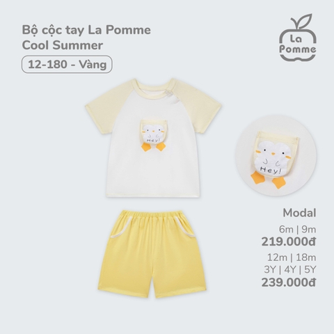 (6M-4Y) LP - Bộ cộc tay La Pomme Cool Summer - Vàng