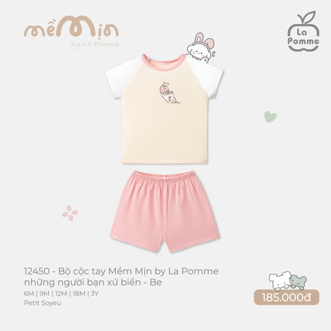 (6M-2Y) LP - Bộ cộc tay Mềm Mịn by La Pomme những người bạn xứ biển - Be