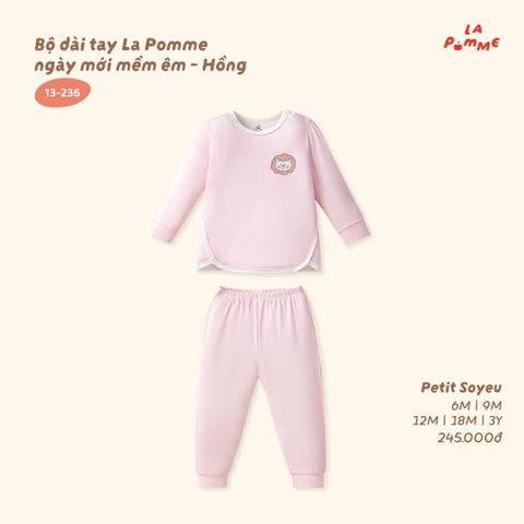 (6M-2Y) LP - Bộ dài tay La Pomme ngày mới mềm êm - Hồng