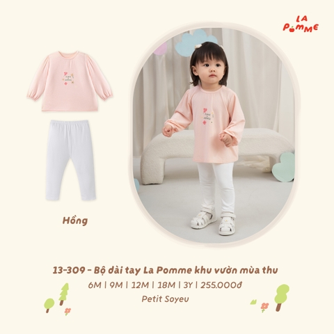 (6M-2Y) LP - Bộ dài tay La Pomme khu vườn mùa thu - Hồng