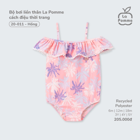 (9M-4Y) LP - Bộ bơi liền thân La Pomme cách điệu thời trang - Hồng