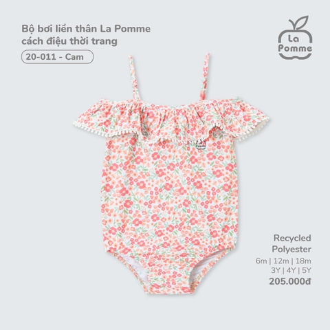(9M-4Y) LP - Bộ bơi liền thân La Pomme cách điệu thời trang - Cam