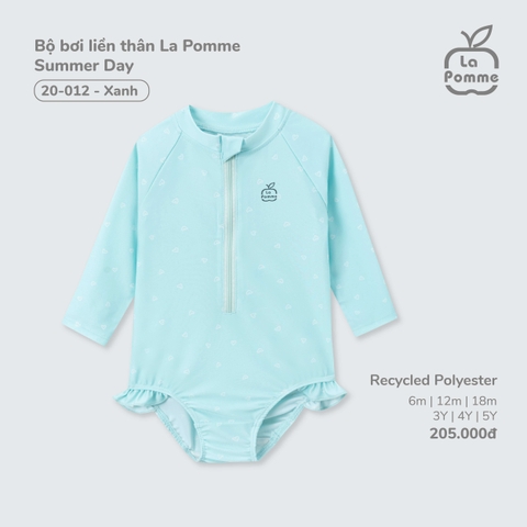 (9M-4Y) LP - Bộ bơi liền thân La Pomme Summer Day - Xanh