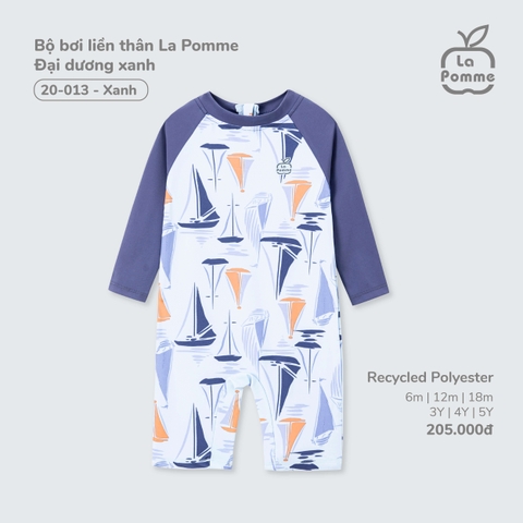 (9M-4Y) LP - Bộ bơi liền thân La Pomme Đại dương xanh - Xanh