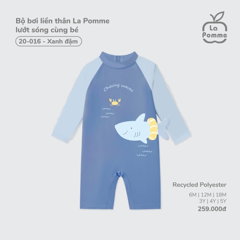 (6M-4Y) LP - Bộ bơi liền thân La Pomme lướt sóng cùng bé - Xanh đậm