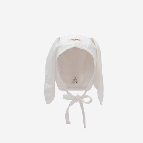 (3M-6M) BU - Mũ Buộc dây tai thỏ Bonnet ABB194321 - Trắng