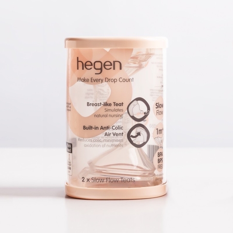 HEGEN - Bộ 2 núm ti Hegen size S dành cho bé trên 1-3 tháng tuổi 1M (Sét 2 Ty) -
