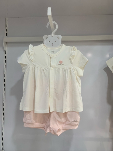 (0M-9M) NOUS - Bộ cộc tay màu hồng in họa tiết sứa 6M - SS26.T7A