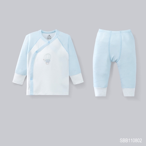 (NB-3M) BU - Bộ dài tay cài chéo Little Star - SBB110802