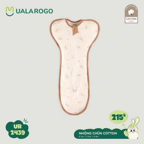 (0M-6M) UR - Nhộng chũn cotton 2439 - Hồng Thỏ