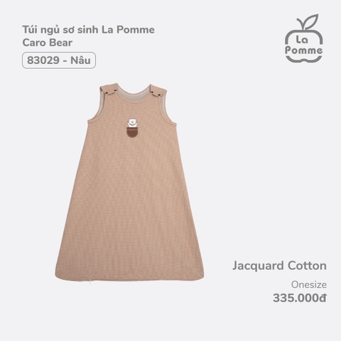 (0M-6M) LP - Túi ngủ sơ sinh La Pomme Caro Bear - Nâu Caro