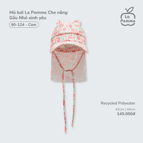 (4252CM) LP - Mũ bơi La Pomme Che nắng Gấu Nhỏ xinh yêu - Cam