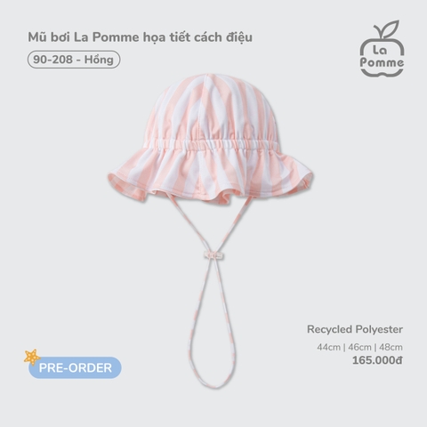 (44cm-48cm) LP - Mũ bơi La Pomme họa tiết cách điệu - Hồng