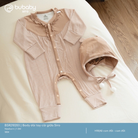 (NB-1M) BU - Body dài tay cài giữa Siro - BSR210203