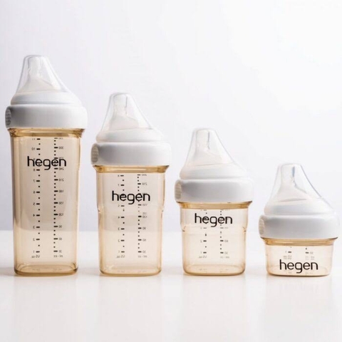 HEGEN - Bình sữa Hegen PPSU 240 ml + Núm M ( 3-6 tháng ) -