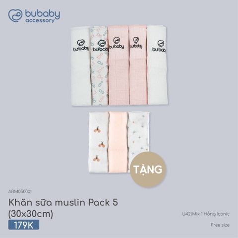 (FS) BU - Khăn sữa muslin Pack 5 (30x30cm) - ABM050001