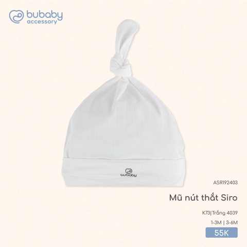 (1M-3M) BU - Mũ nút thắt Siro ASR192403 - Trắng 4039