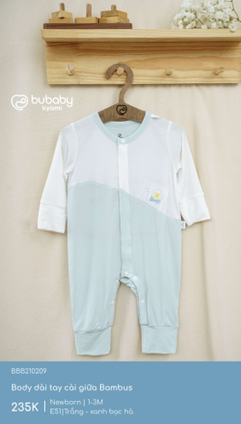 (NB-1M) BU S30 - Body dài tay cài giữa Bambus - BBB210209