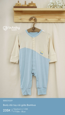 (NB-1M) BU - Body dài tay cài giữa Bambus - BBB210209