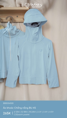 (6M-4Y) BU - Áo khoác Chống nắng BU 4S - xanh pastel