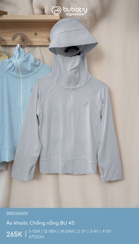 (6M-4Y) BU - Áo khoác Chống nắng BU 4S - Ghi
