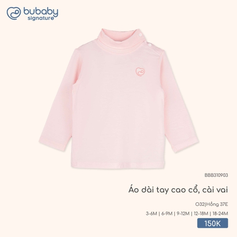 (6M-4Y) BUBaby - Áo dài tay cao cổ, cài vai - BBB310903