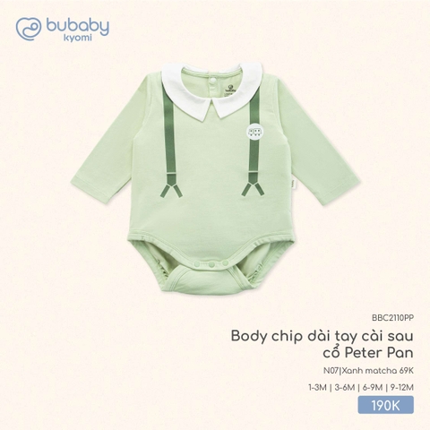 (1M-9M) BU - Body chip dài tay cài sau cổ Peter Pan BBC2110PP BBC2110PP - Xanh matcha 69K