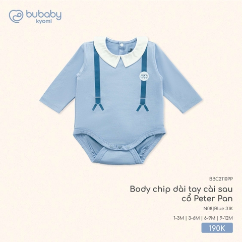(1M-9M) BU - Body chip dài tay cài sau cổ Peter Pan BBC2110PP BBC2110PP - Blue 31K
