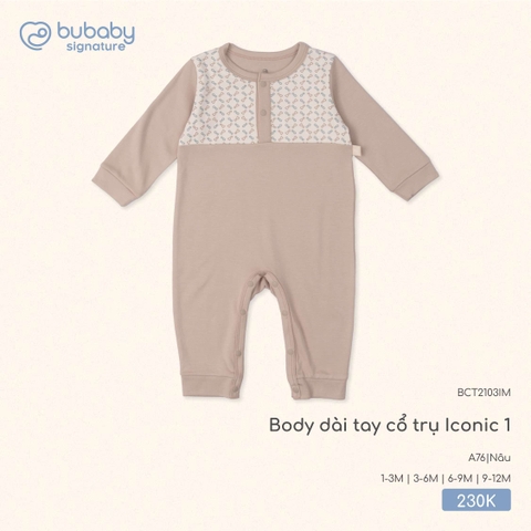 (1M-9M) BU - Body dài tay cổ trụ Iconic 1 BCT2103IM - Nâu