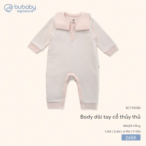 (1M-9M) BU - Body dài tay cổ thủy thủ BCT215300 - Kẻ hồng