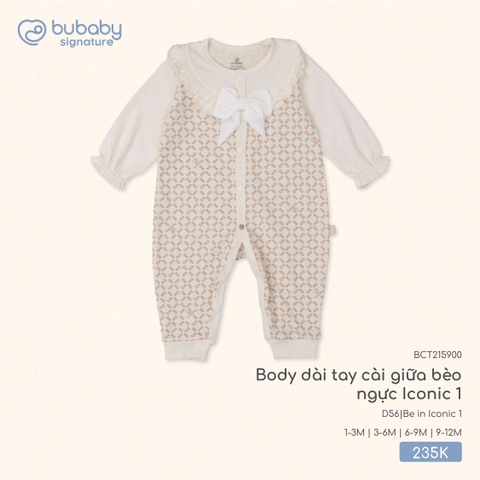 (1M-9M) BU - Body dài tay cài giữa bèo ngực Iconic 1 BCT215900 - Be in Iconic 1
